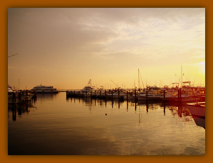Boat Photograph - A New Day Beings on the Water - Atlantic Highlands  - NJ by Carol Senske