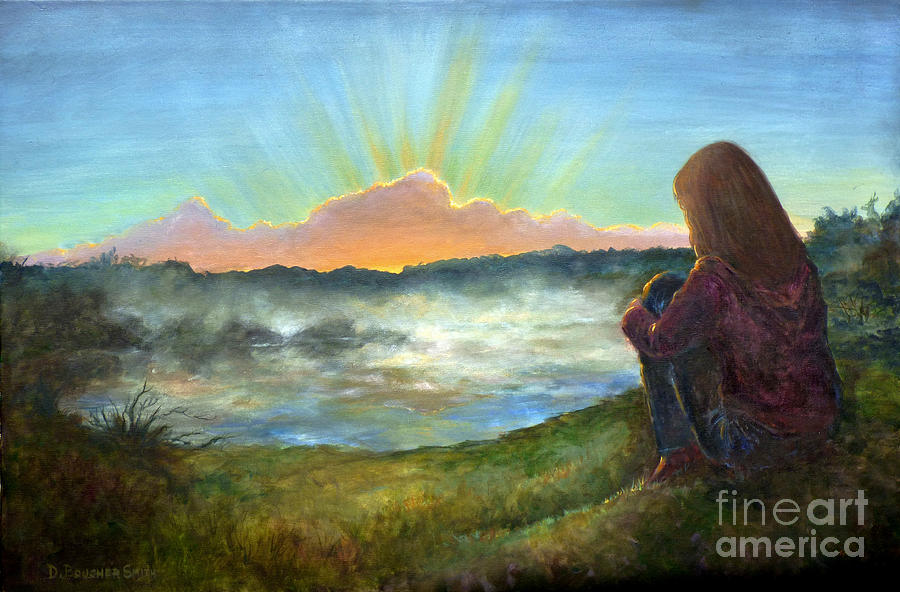 Inspirational Painting - A New Day by Deborah Smith