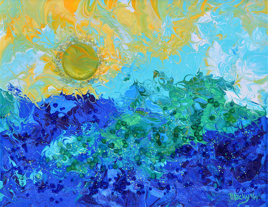 Abstract Painting - A New Day Full Of Promises by Donna Blackhall