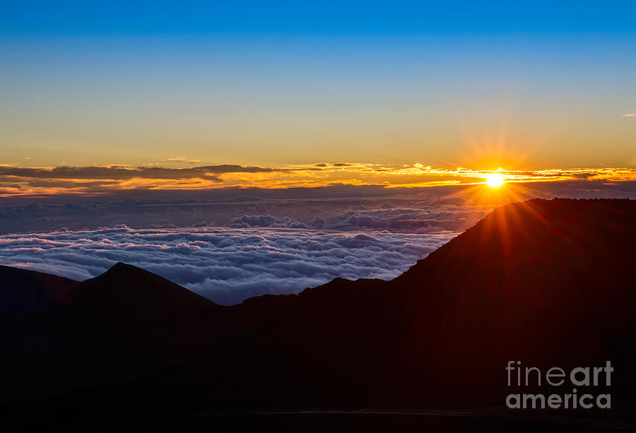 Haleakala National Park Photograph - A New Day - summit of Haleakala Volcano in Maui. by Jamie Pham