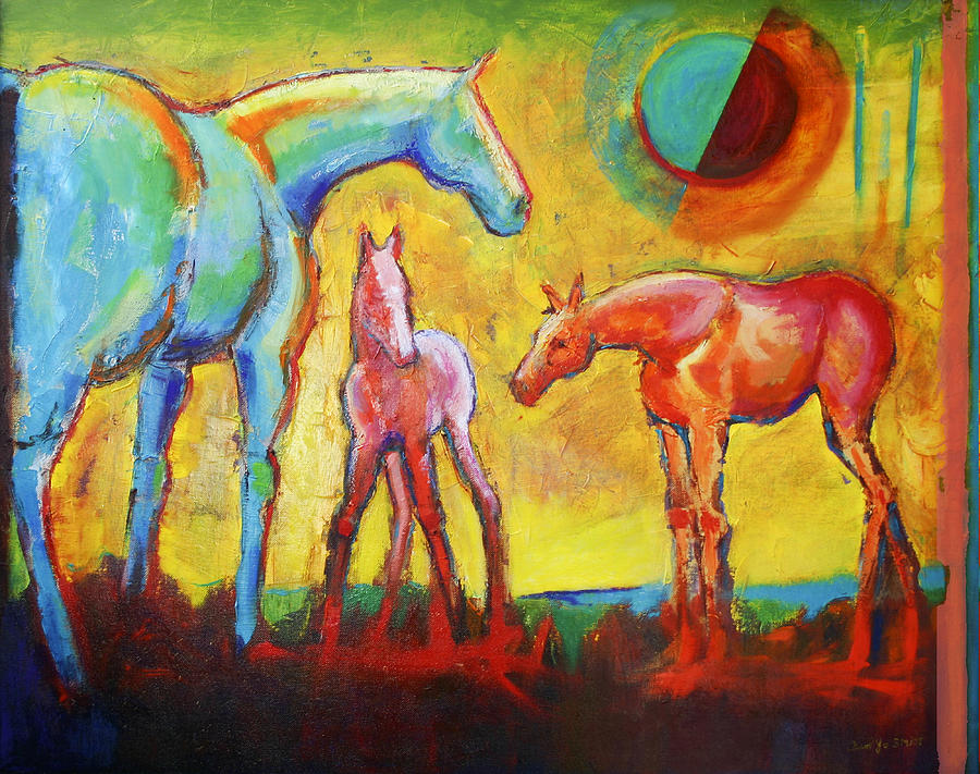 A New Day with Horses Painting by Carol Jo Smidt