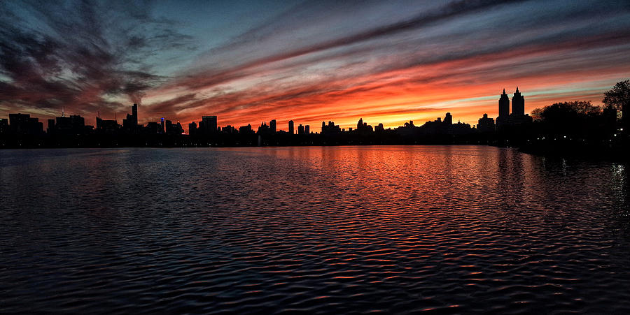 A New York Sunset Photograph by Cornelis Verwaal