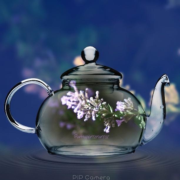 Tea Photograph - A Nice Pot Of Tea by @annaporterartist by Anna Porter