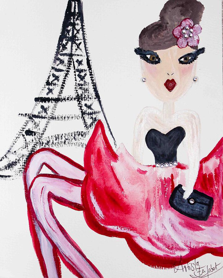 Colorful Mixed Media - A night in Paris by Artista Elisabet