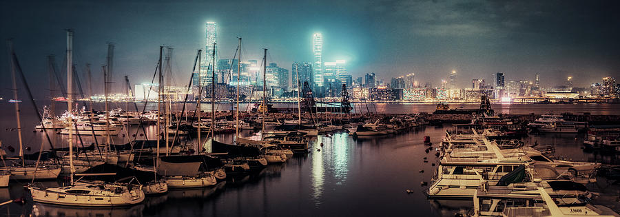 A Night Sense In Causeway Bay Typhoon Photograph by Dragon For Real