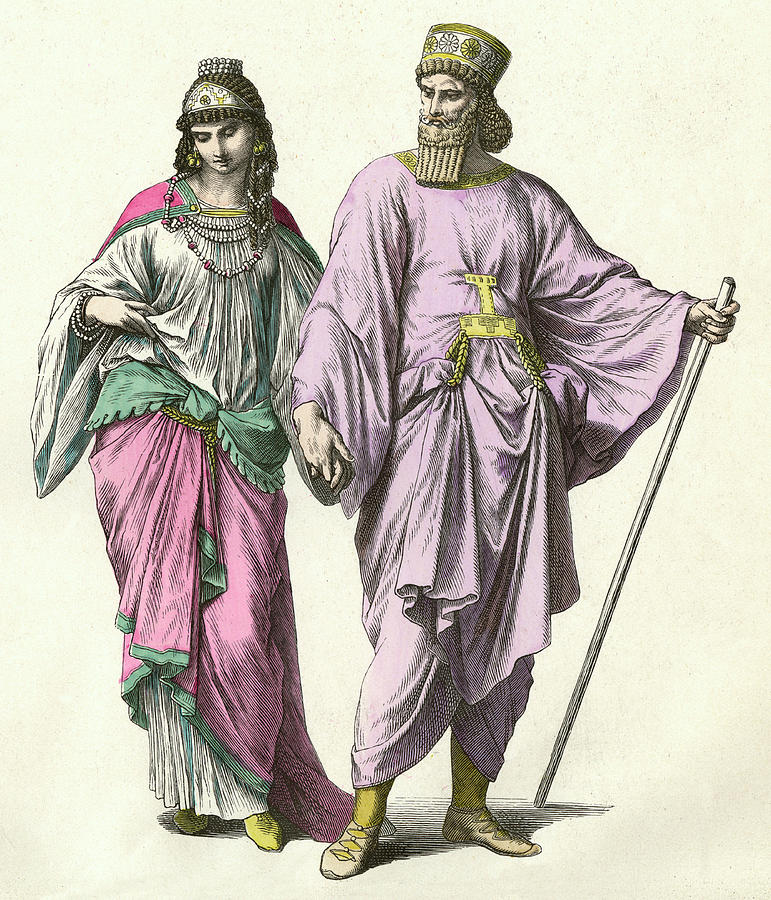 A Noble Couple The Medes Were Part Drawing by Mary Evans Picture ...