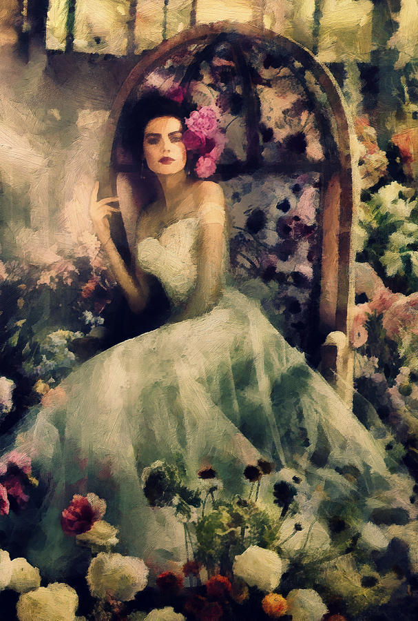 Models Painting - A Nod To Berthe Morisot by Janice MacLellan Models Painting - A Nod To Berthe Morisot by Janice MacLellan