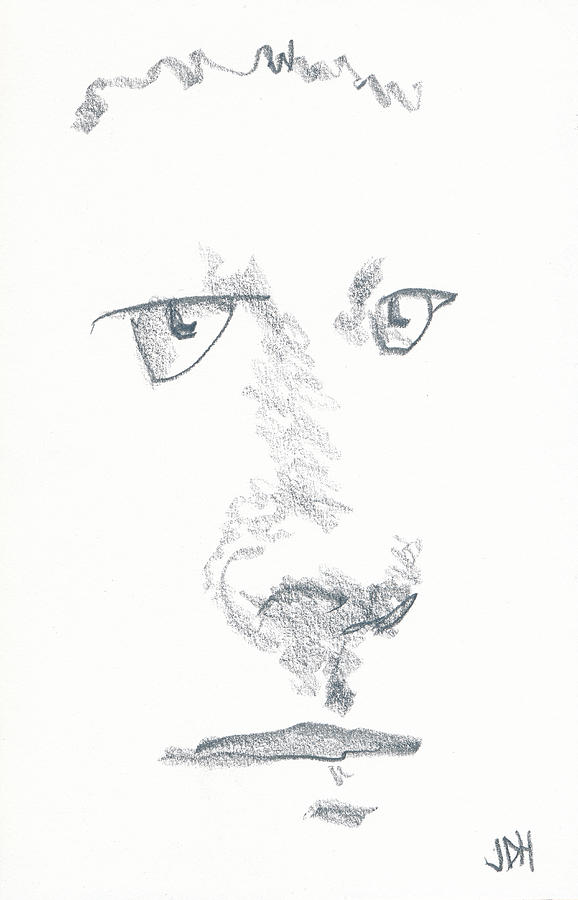 Portrait Drawing - A Nose Knows by JD Harvill