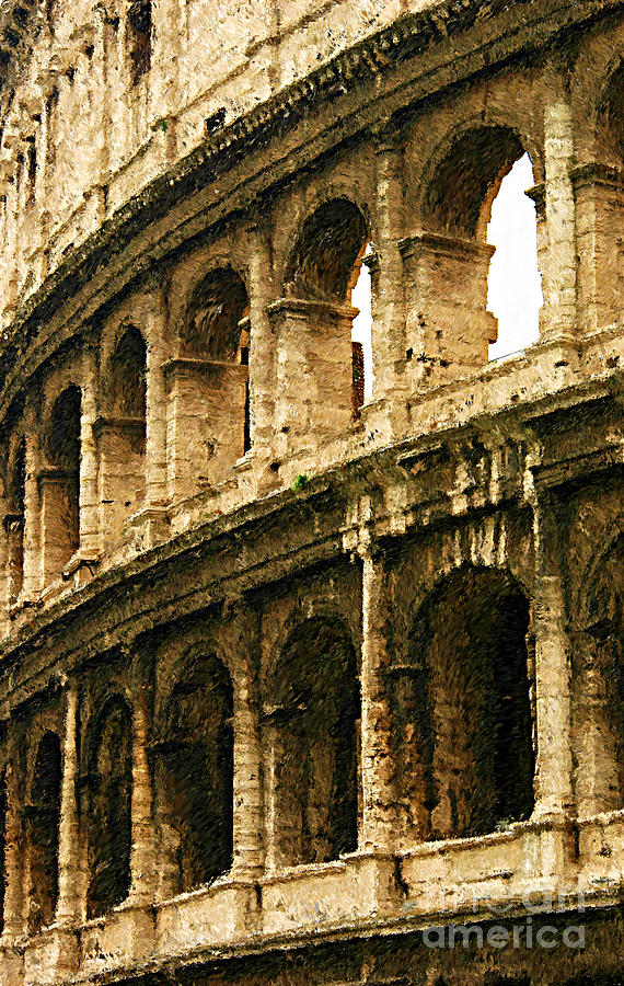 A Painting The Colosseum Photograph