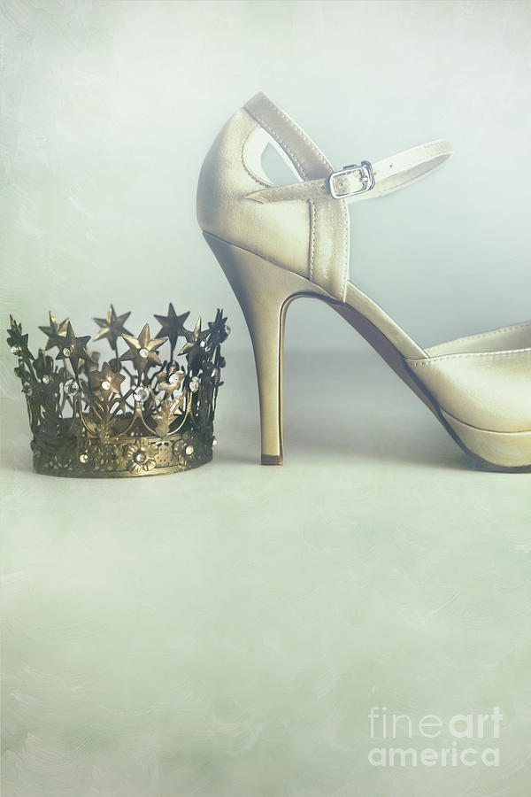 A pair of high heel shoes with a crown Photograph by Sandra Cunningham