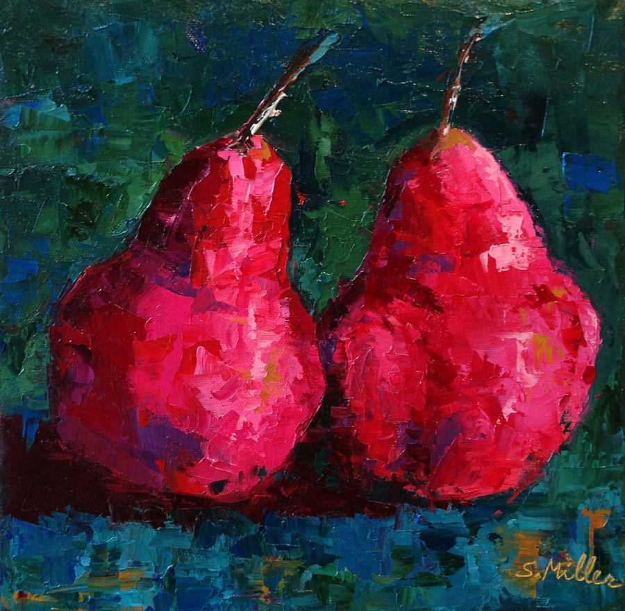 A Pair of Pears Painting by Sylvia Miller