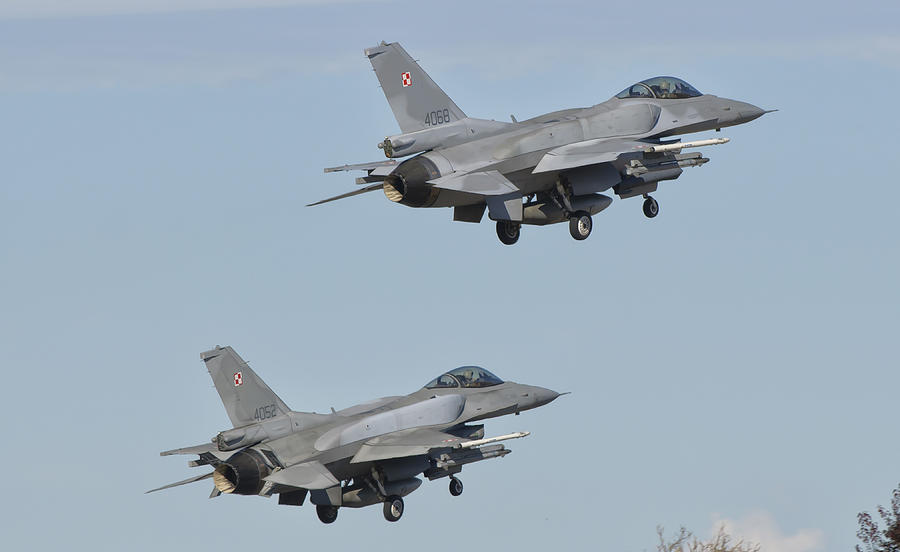 A Pair Of Polish Air Force F-16 Block Photograph by Giovanni Colla ...
