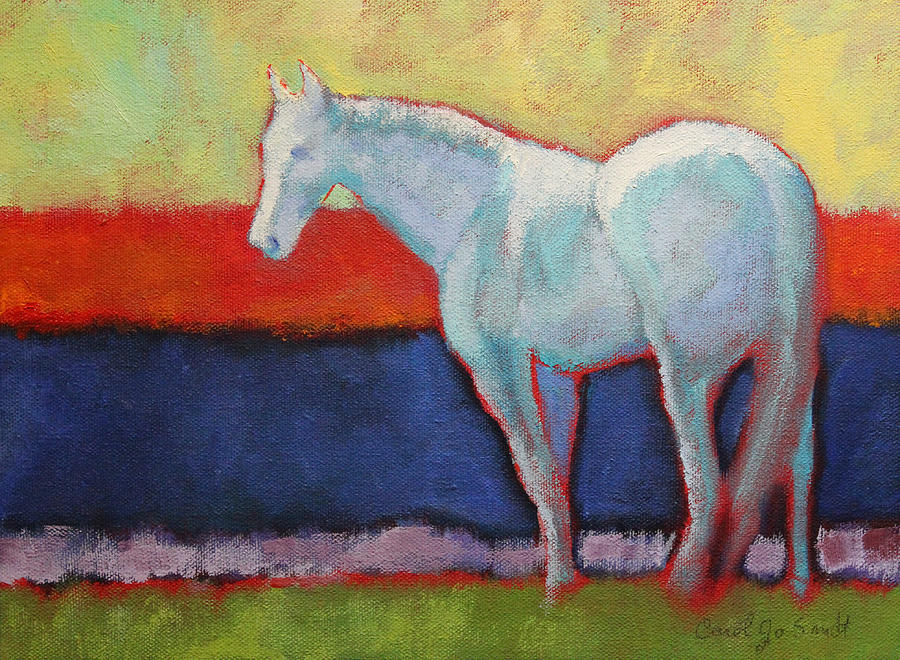 A Pale Horse Painting by Carol Jo Smidt