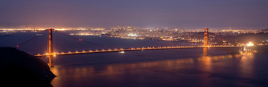 A Panorama Of The Golden Gate Bridge At Photograph by Rachid Dahnoun ...