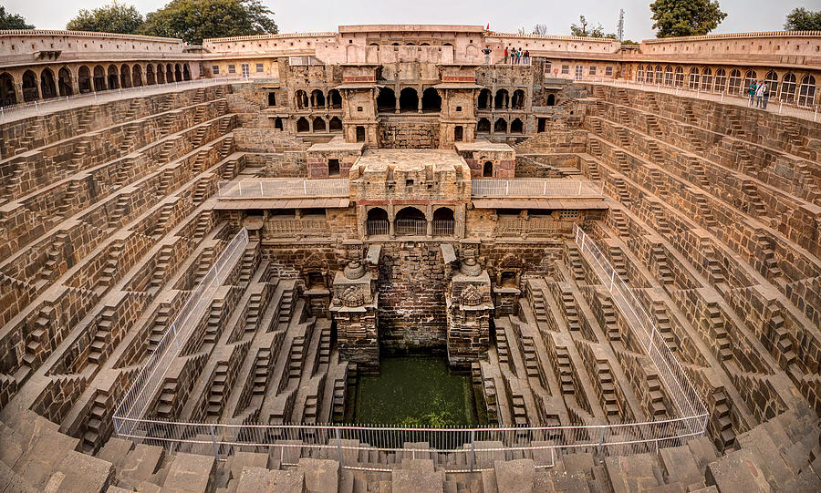 A panoramic view of Chand Baori stepwell Photograph by Amith Nag Photography