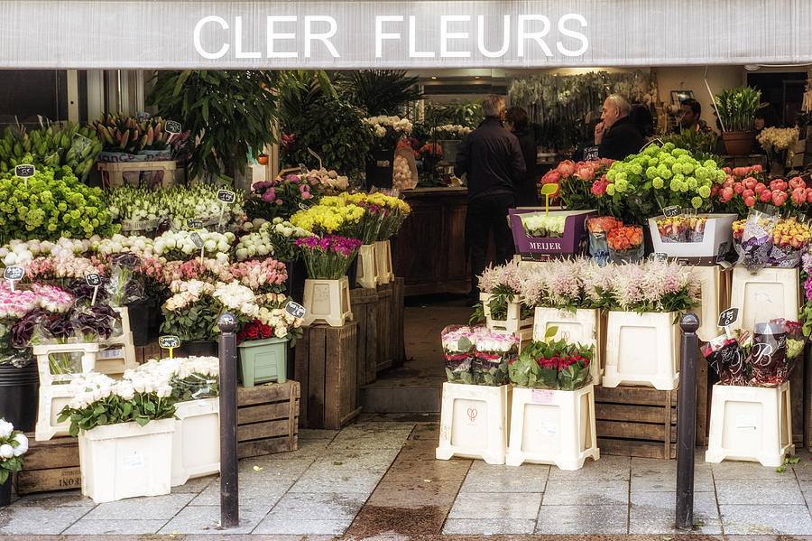 A Paris Flower Shop Photograph by Georgia Clare