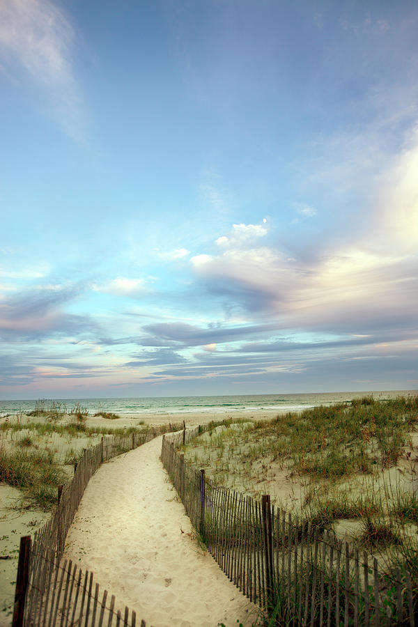 Sunset Photograph - A Path Leads To The Beach, Wrightsville by Logan Mock-Bunting