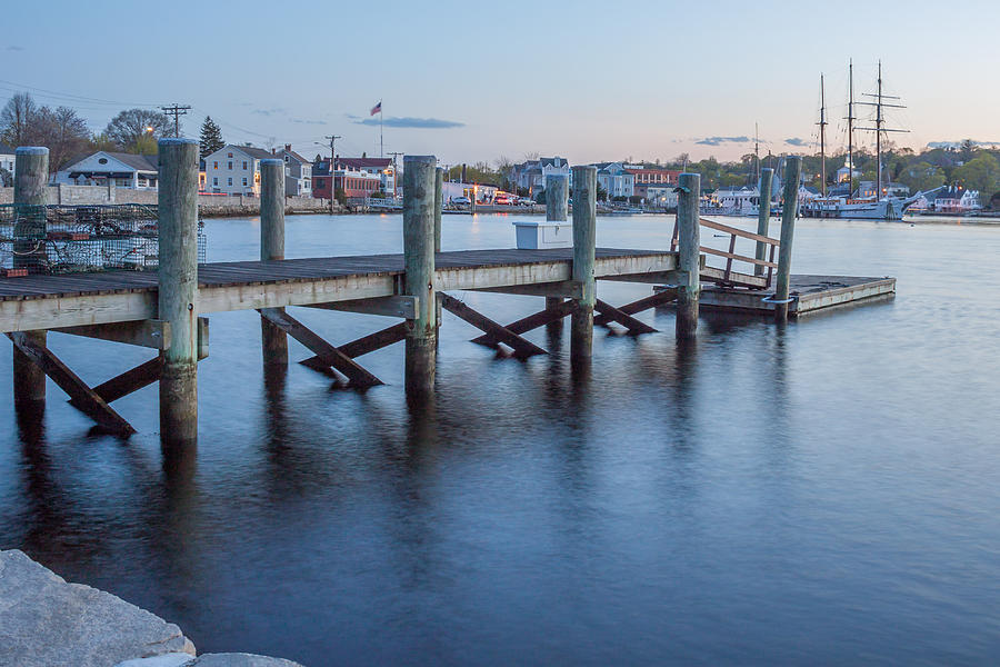A Peaceful Dock -  Mystic CT Photograph by Kirkodd Photography Of New England