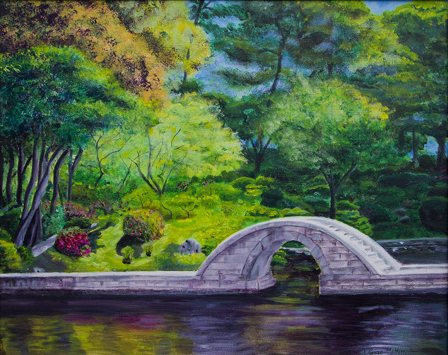 Nature Painting - A Peaceful Place in Hiroshima by Jo-Anne Gazo-McKim