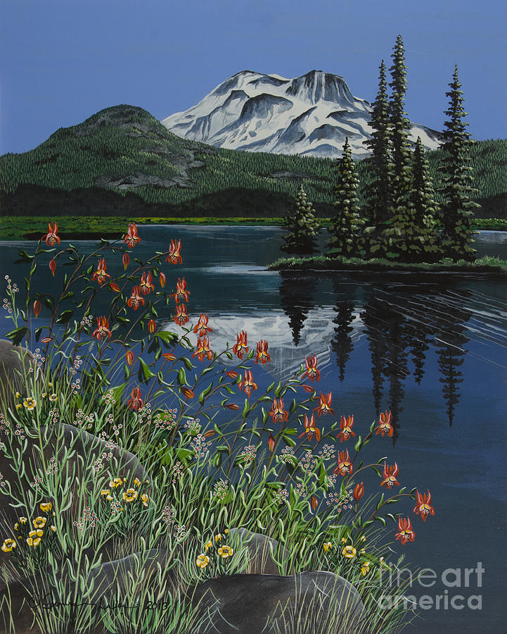 Flower Painting - A Peaceful Place by Jennifer Lake