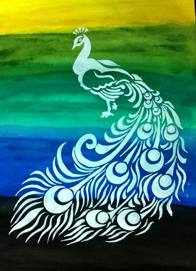 Peacock Acrylic Paintings