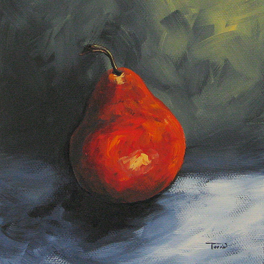 A Pear for the Dramatic Painting by Torrie Smiley