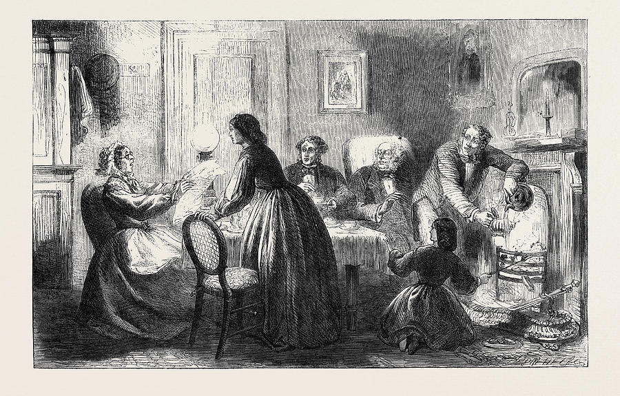 Vintage Drawing - A Pearl Among Women Lady Dicks Sudden Commotion by Huard, Louis (1813-1874), French