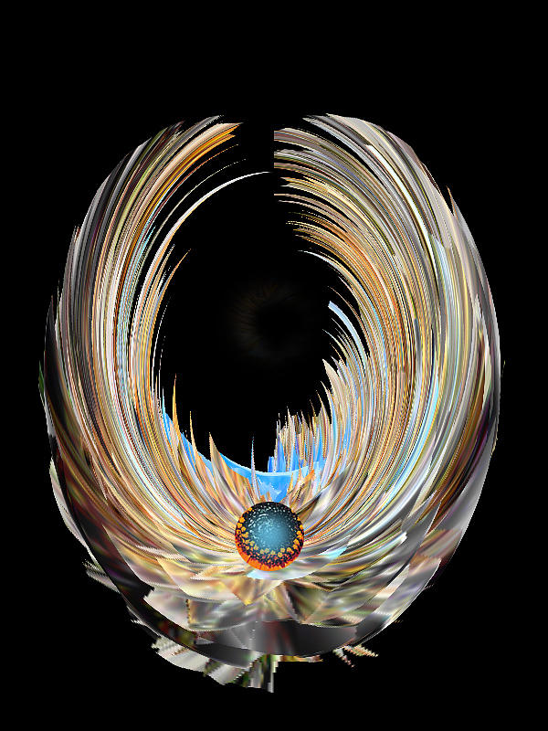 Abstract Digital Art - A pearl feather by Elisabet Bondesson