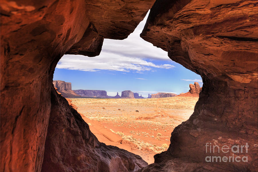 A Peek Into Monument Valley Photograph by Sandra Bronstein