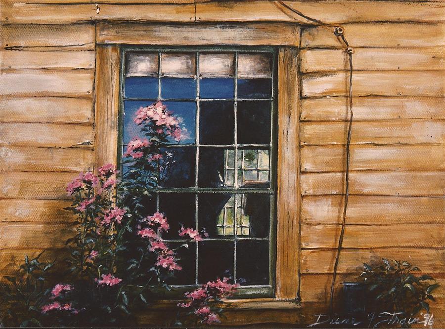 A Peek through the Window Painting by Diane Strain