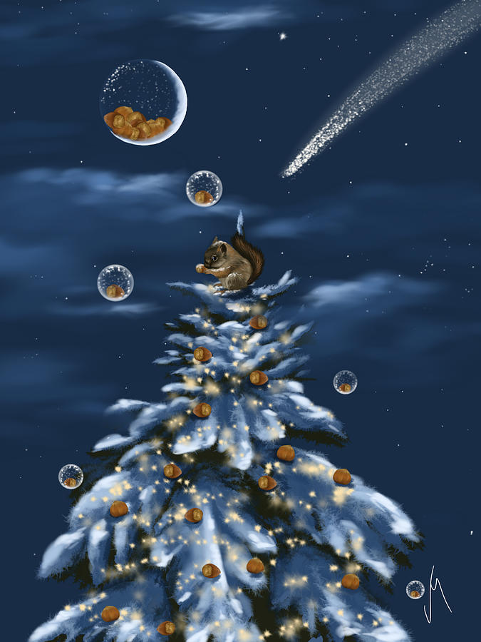 Christmas Digital Art - A perfect present by Veronica Minozzi