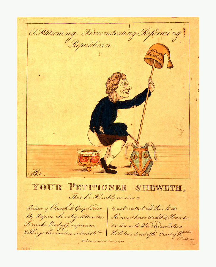 Vintage Drawing - A Petitioning, Remonstrating, Reforming, Republican by English School