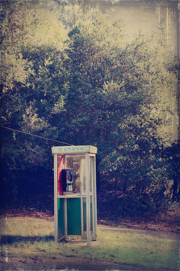 Vintage Photograph - A Phone in a Booth? by Laurie Search