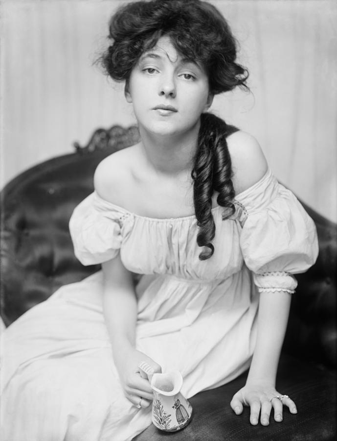 A photograph of Evelyn Nesbit Painting by Celestial Images