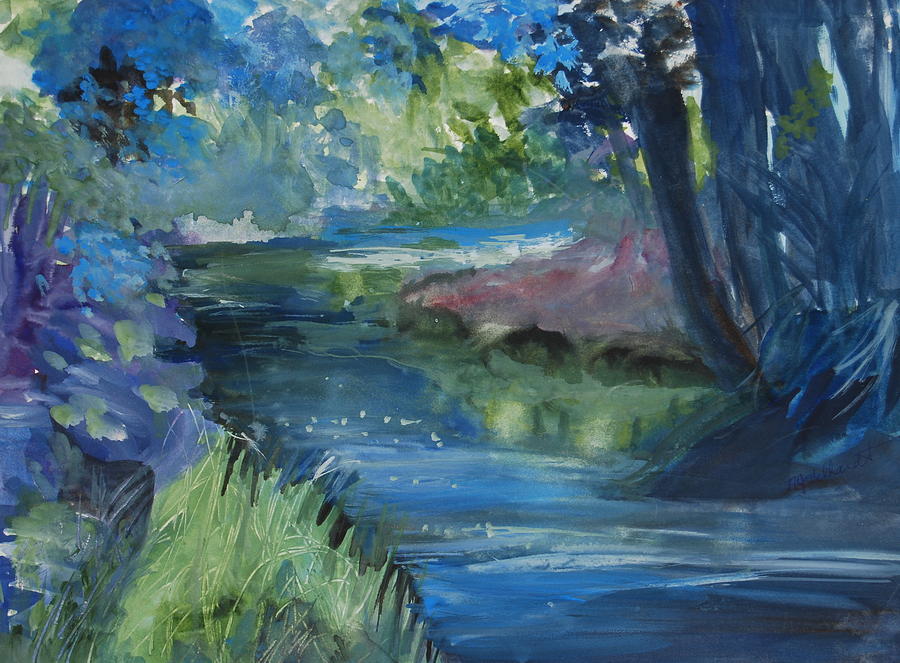 Nature Painting - A Place I Remember by Nancy Gebhardt