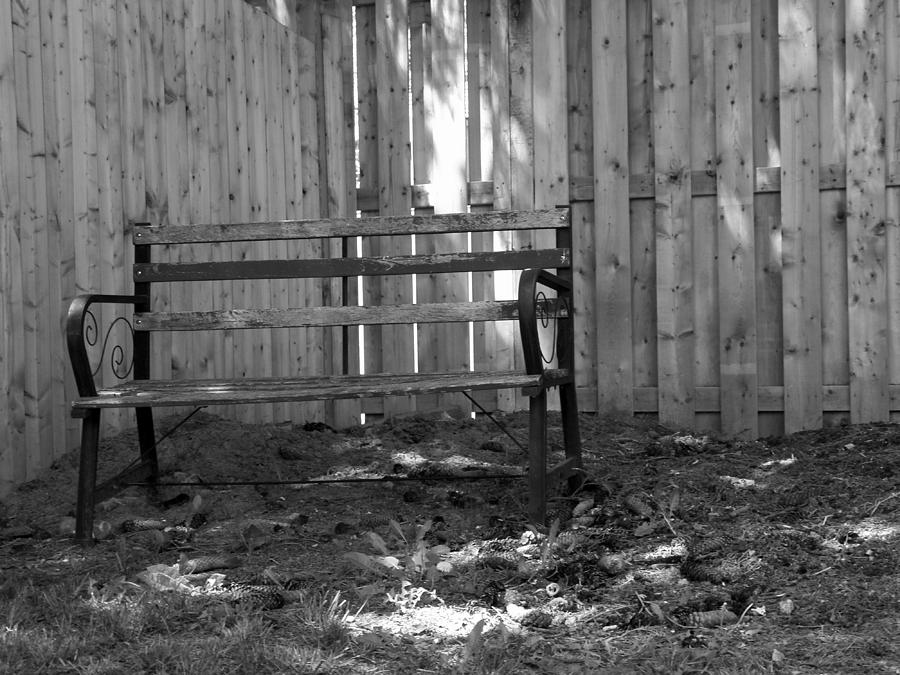 A Place to Sit - Black and White Photograph by Corinne Elizabeth Cowherd