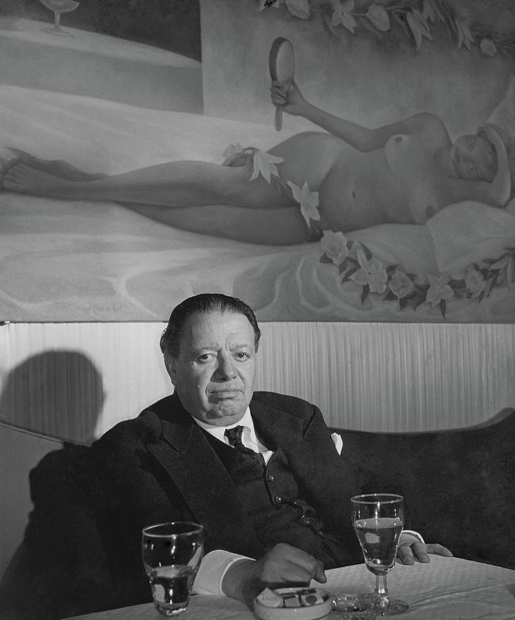 A Portrait Of Diego Rivera At A Restaurant Photograph by Horst P. Horst