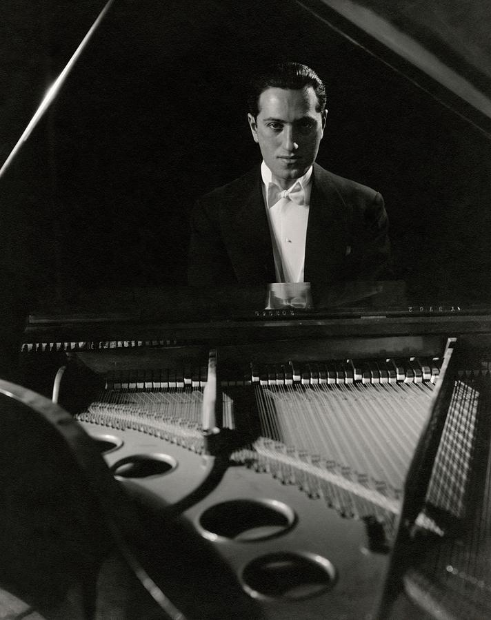 Music Photograph - A Portrait Of George Gershwin At A Piano by Edward Steichen