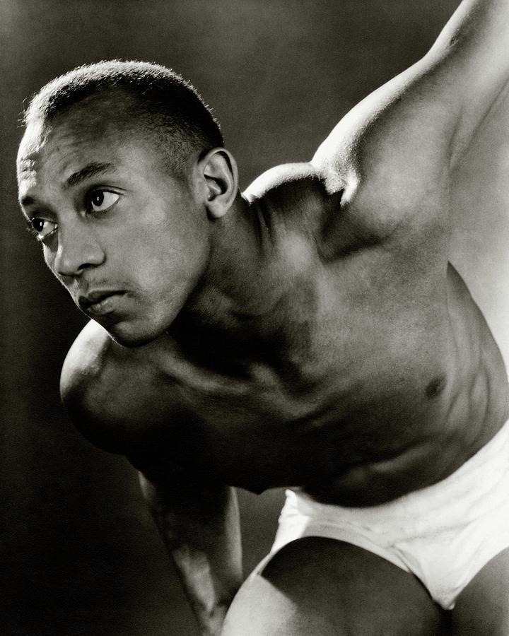 A Portrait Of Jesse Owens Shirtless Photograph by Lusha Nelson