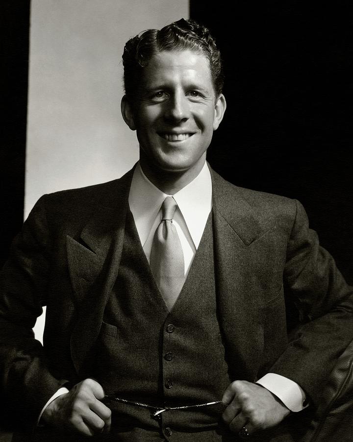A Portrait Of Rudy Vallee Smiling Photograph by Edward Steichen