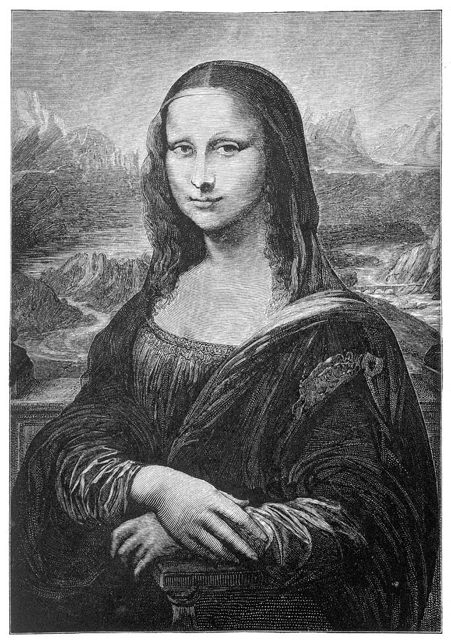 A Portrait Of The Mona Lisa Drawing by Mary Evans Picture Library