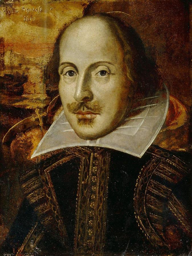 a portrait of William Shakespeare Painting by MotionAge Designs