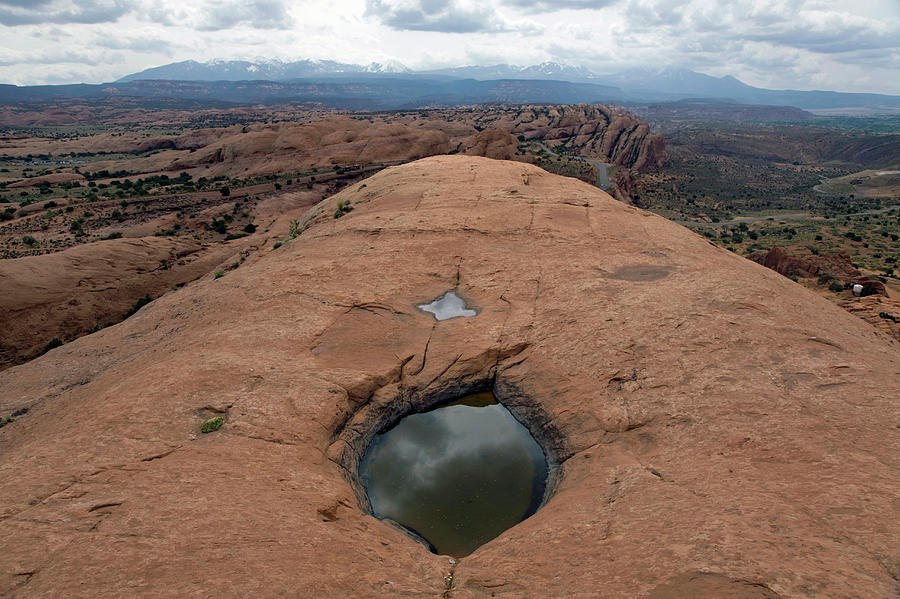 Desert Photograph - A Pothole Above Moab, Utah by Scott Warren