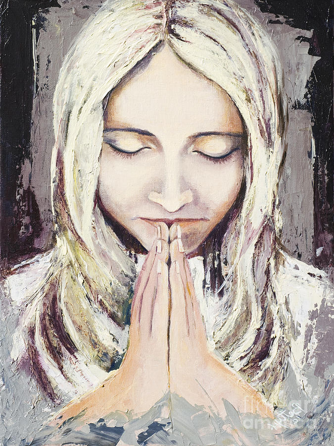 Acrylic Painting - A Prayer... by Elisabeta Hermann