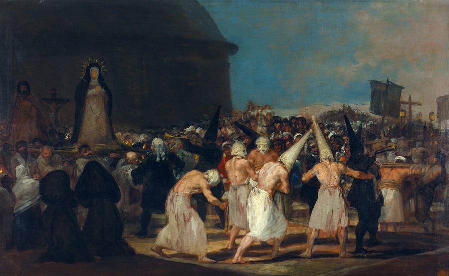 Francisco Goya Painting - A Procession of Flagellants by Francisco Goya