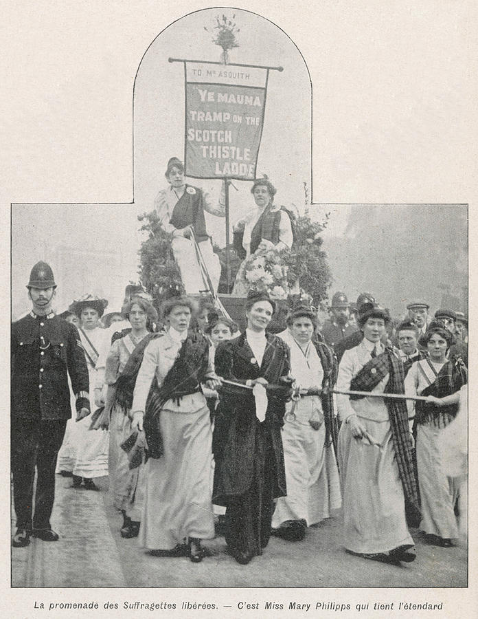 A Procession Of Released Suffragettes Drawing by Mary Evans Picture ...