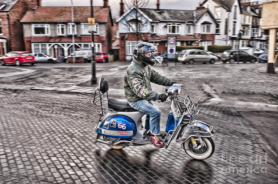 Scooter Photograph - A Proud Mod by David Hollingworth