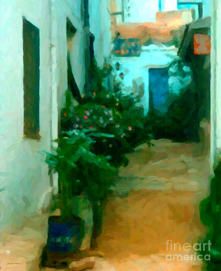 A Quaint Village in Spain Painting by Gerlinde Keating