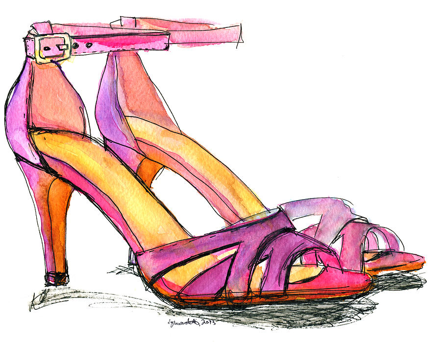 A Quick Study in Pink Heels Painting by Carlo Ghirardelli - Fine Art ...