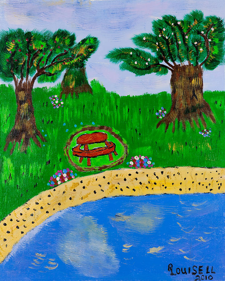 A Quiet Picnic Spot Painting by Robyn Louisell